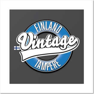 Tampere final vintage style logo Posters and Art